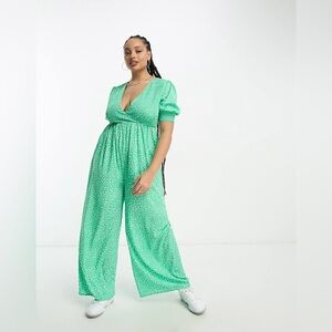 Wednesday's Girl Curve shirred bust relaxed jumpsuit  Size 22